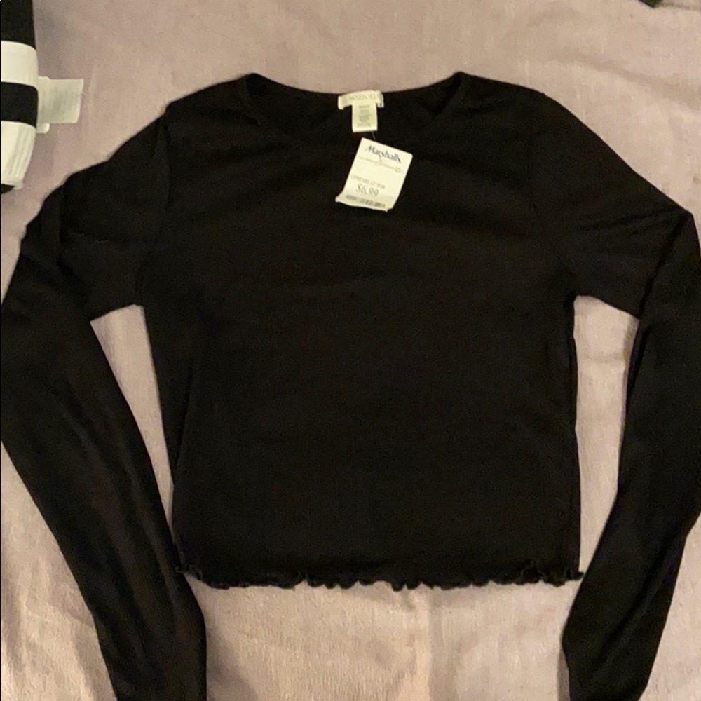 Black crop top new with tags